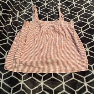 Striped flowy tank top